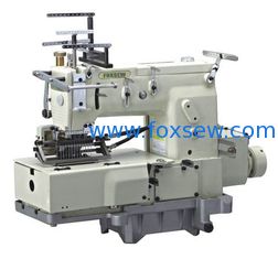 China 12 Needle Flat-bed Double Chain Stitch Sewing Machine with Shirring FX1412PSSM supplier
